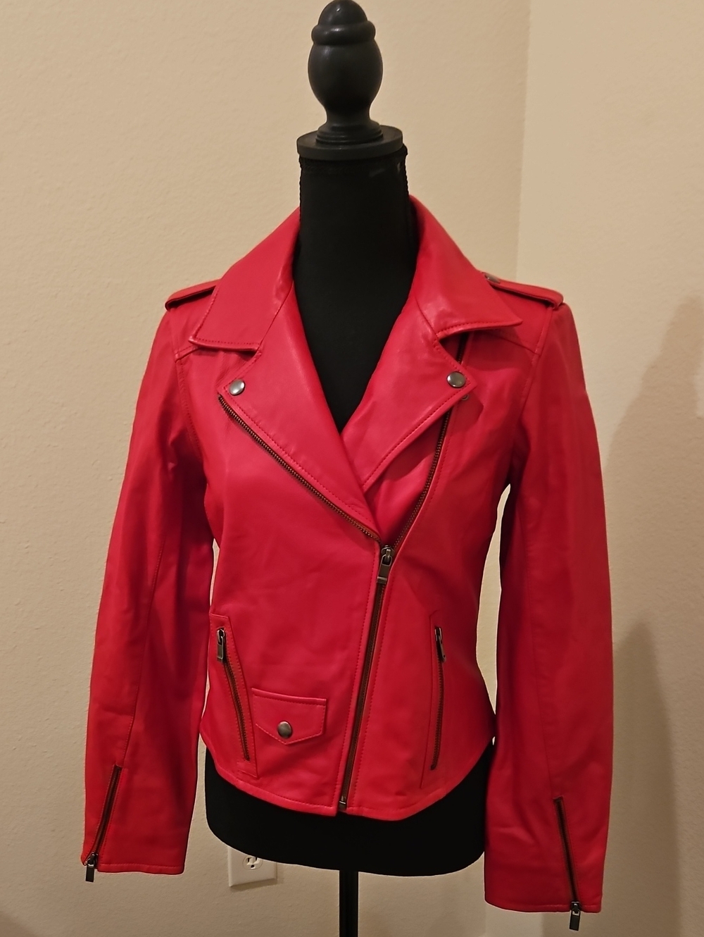 AS by DF red leather jacket
